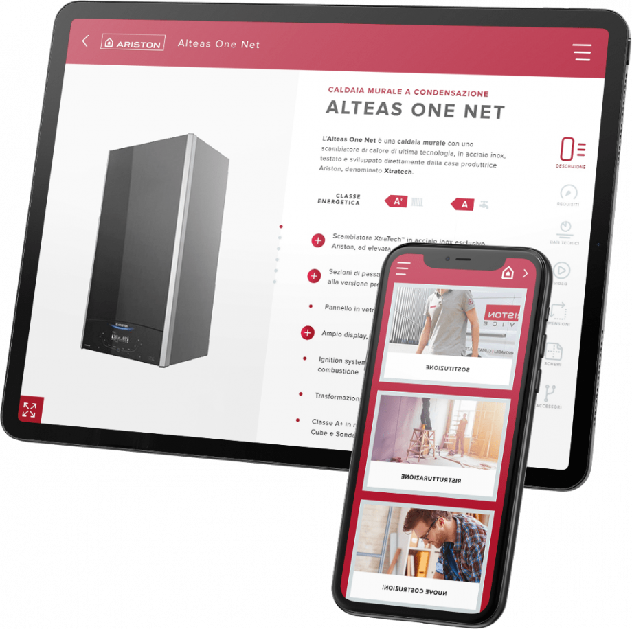 software gestione catalogo prodotti Ariston