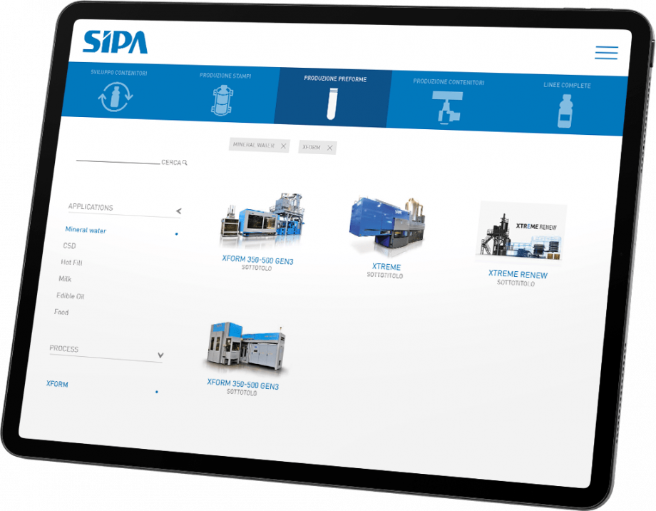 app catalogo prodotti SIPA